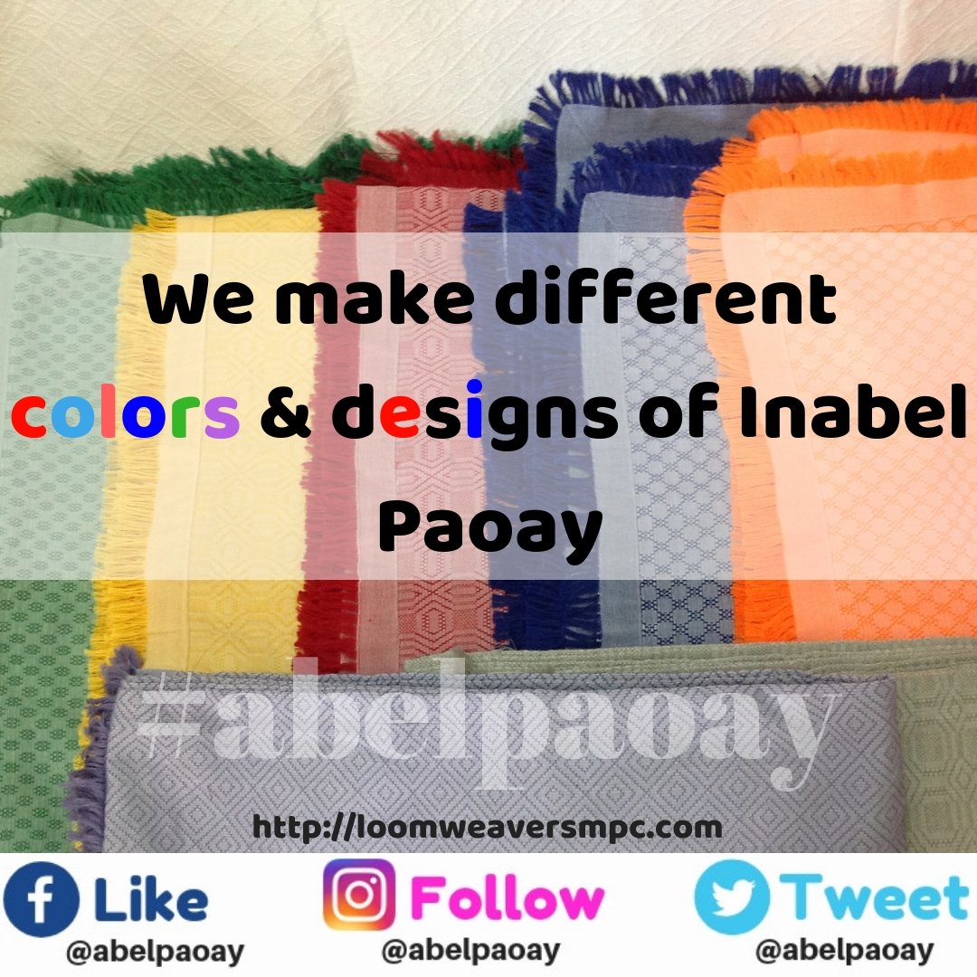 abelpaoay's tweet photo. Choose the color and design that you want.
We use different colors and designs to make Inabel products so beautiful and colorful.
For checkout visit our website: https://t.co/3TEcQa8inq
Like/follow our social media accounts.
#abelpaoay
#abeliloco
#nlmpc1992
#loomweaversmpc https://t.co/ouhgk4L1Ne