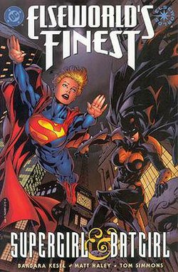 dc_lets's tweet image. Earth-1098: On this Earth, Supergirl &amp;amp; Batgirl are members of Justice Society. Its first appearance is in Elseworld's Finest: Supergirl &amp;amp; Batgirl.