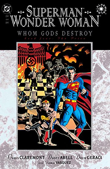 dc_lets's tweet image. Earth-1163: On this Earth, Diana Prince defected to the Axis Powers and helped them win World War II and Lois Lane became Wonder Woman. Its first appearance is in Superman/Wonder Woman: Whom Gods Destroy in 1997.