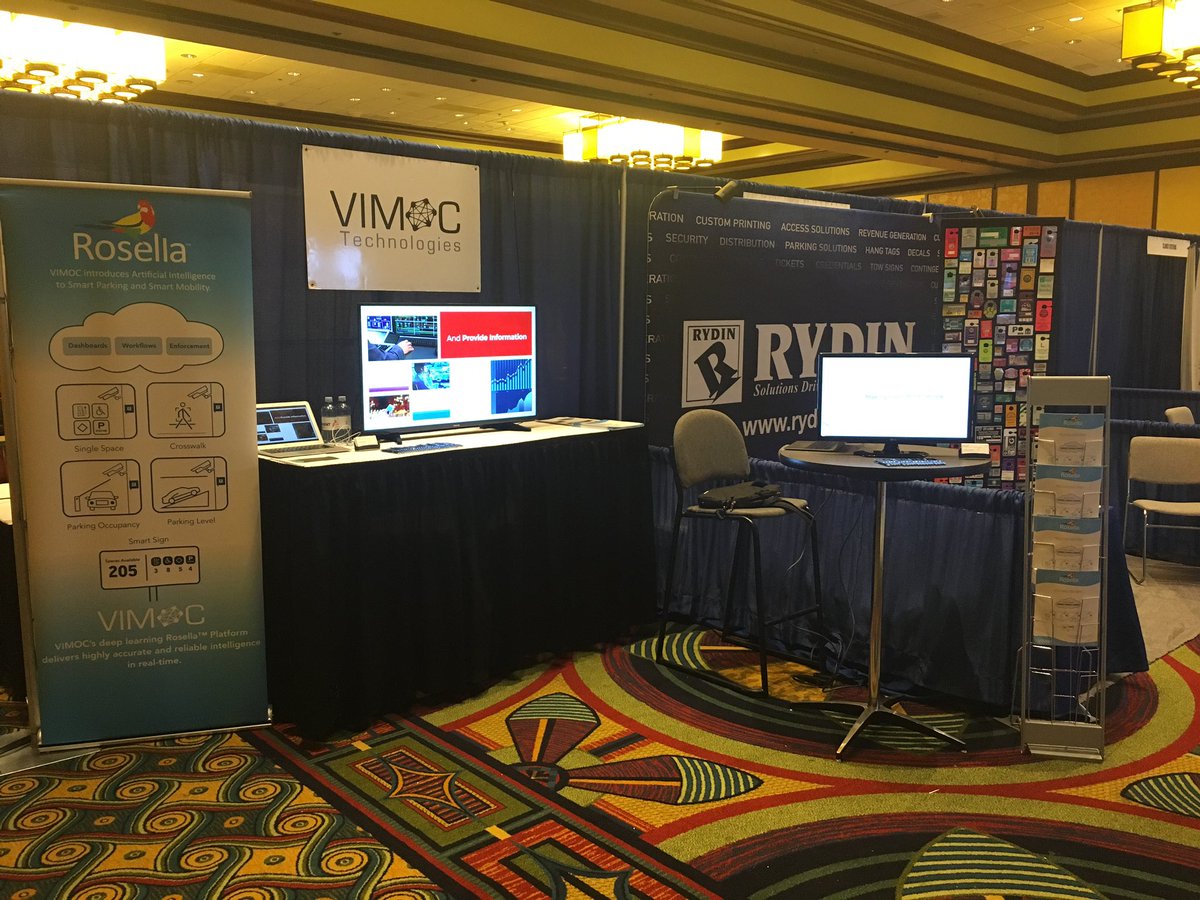 thammadou's tweet photo. @VIMOC booth # 500 ready for day one at #CPPA2018 thanks @TheCPPA for a great event. Looking forward to the next two days. #SmartMobility #parking #SmartParking #smartcities https://t.co/EoerlbDxSR
