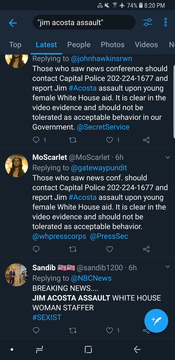 IronhideJr's tweet photo. @TheSWPrincess These all started within 1 hour of the press event.

Left my time in to compare to the stamps. The originators seem to have deleted their tweets, but their parrots were repeating all morning. (This is how misinfo machine works.)

Press Sec didn't repeat this until 7pm EST. https://t.co/6nYtWKK7lr