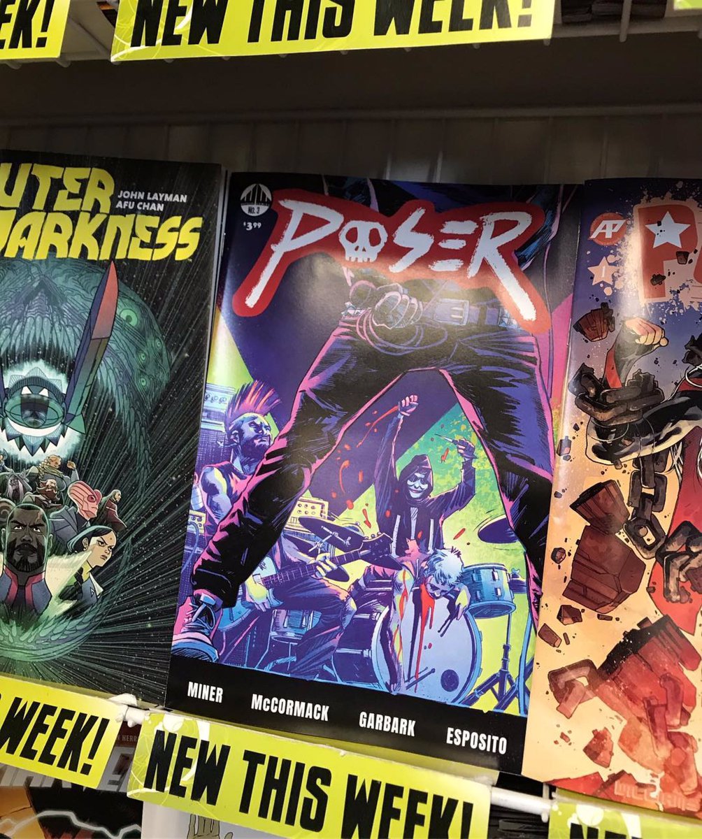 Boom! POSER Issue 3 is in stores now! Lookout for the comic and 7” vinyl soundtrack bundle hitting our web store within the coming weeks! Until then, get out there, support your local comic shop, and grab a copy of the book!