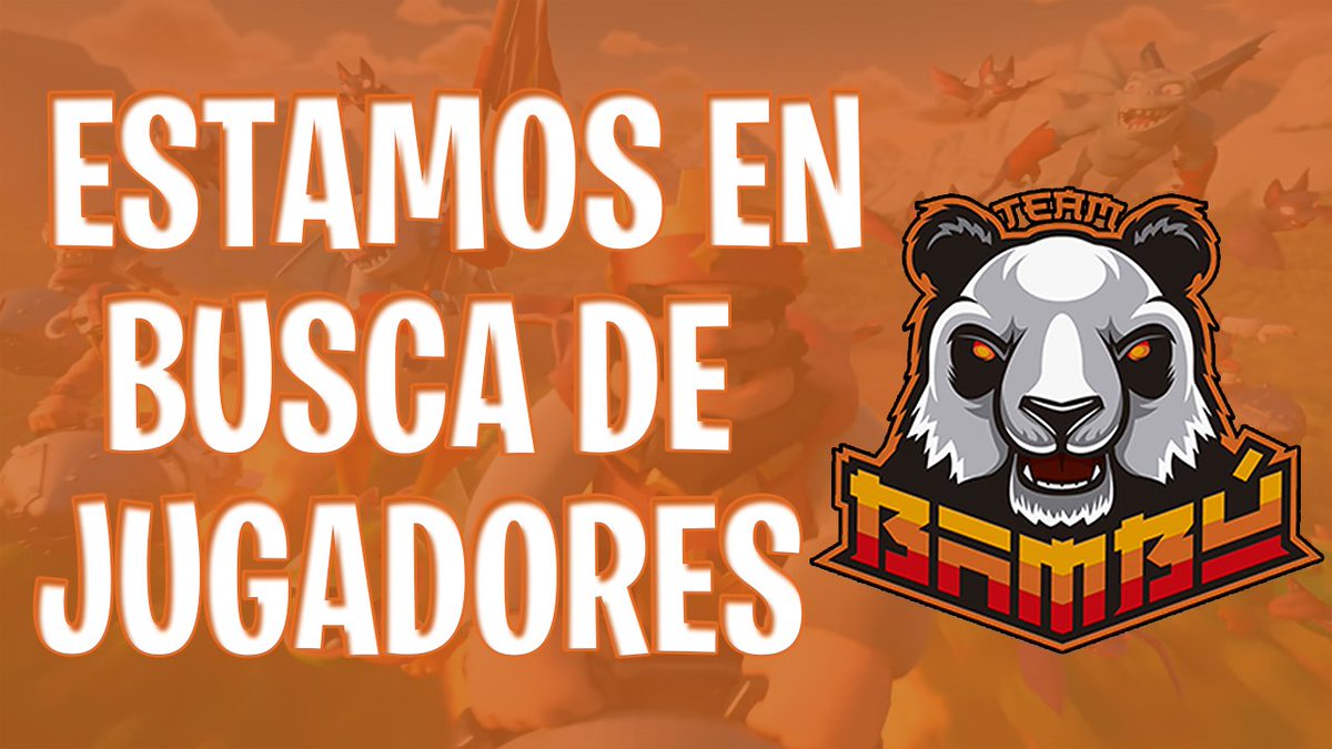 ❖ #RECLUTAMIENTO
<a href="/TeamBambuGG/">Team Bambu</a> esta en busca de jugadores de clash royale que estén dispuestos a competir a muerte por el TEAM y que cumplan estos requisitos!!
➔Requisitos:
- 12 wins
- PB: 4300🏆
- Hacer pruebas
- Tener Whatsapp