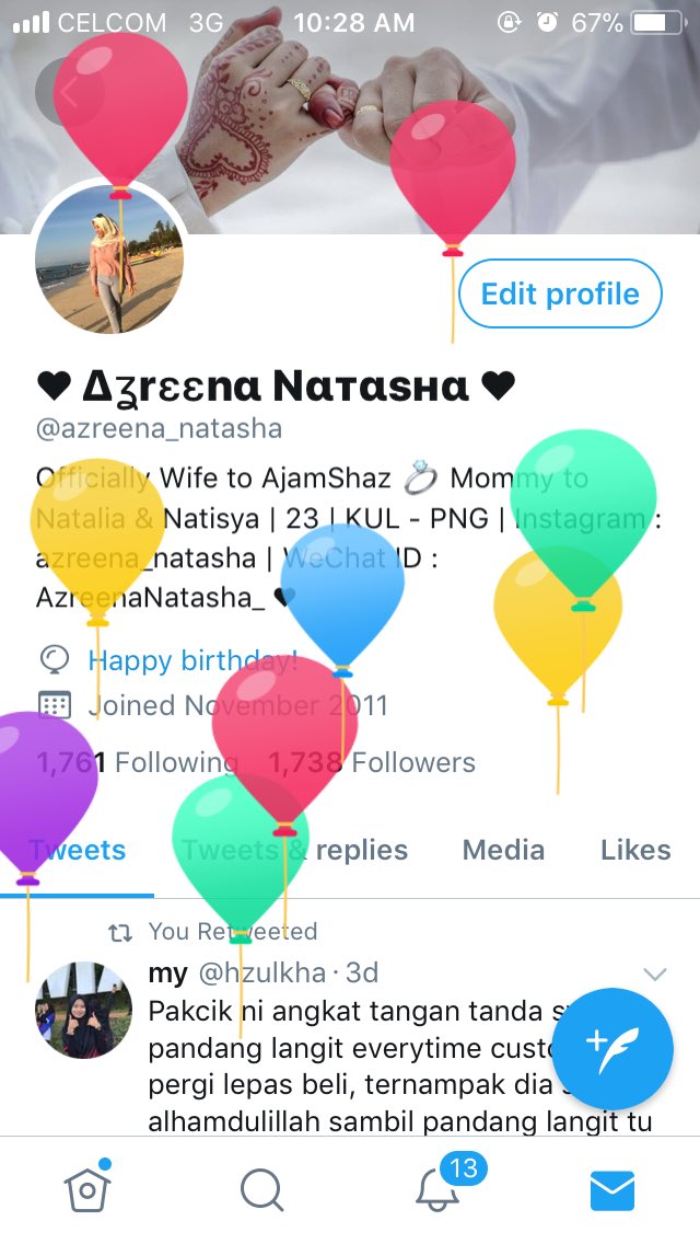 azreena_natasha's tweet photo. HAPPY BIRTHDAYYYY GIRL 🍰🎈🎁 #08NOVEMBER https://t.co/Mkqna4ofgI