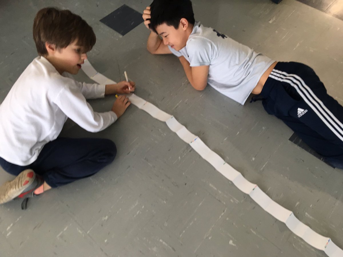 MsJennsClass's tweet photo. Making our own fraction lines. #mindsetmathematics #PETlearns@PET_EMSB https://t.co/CCWkv3LeRs