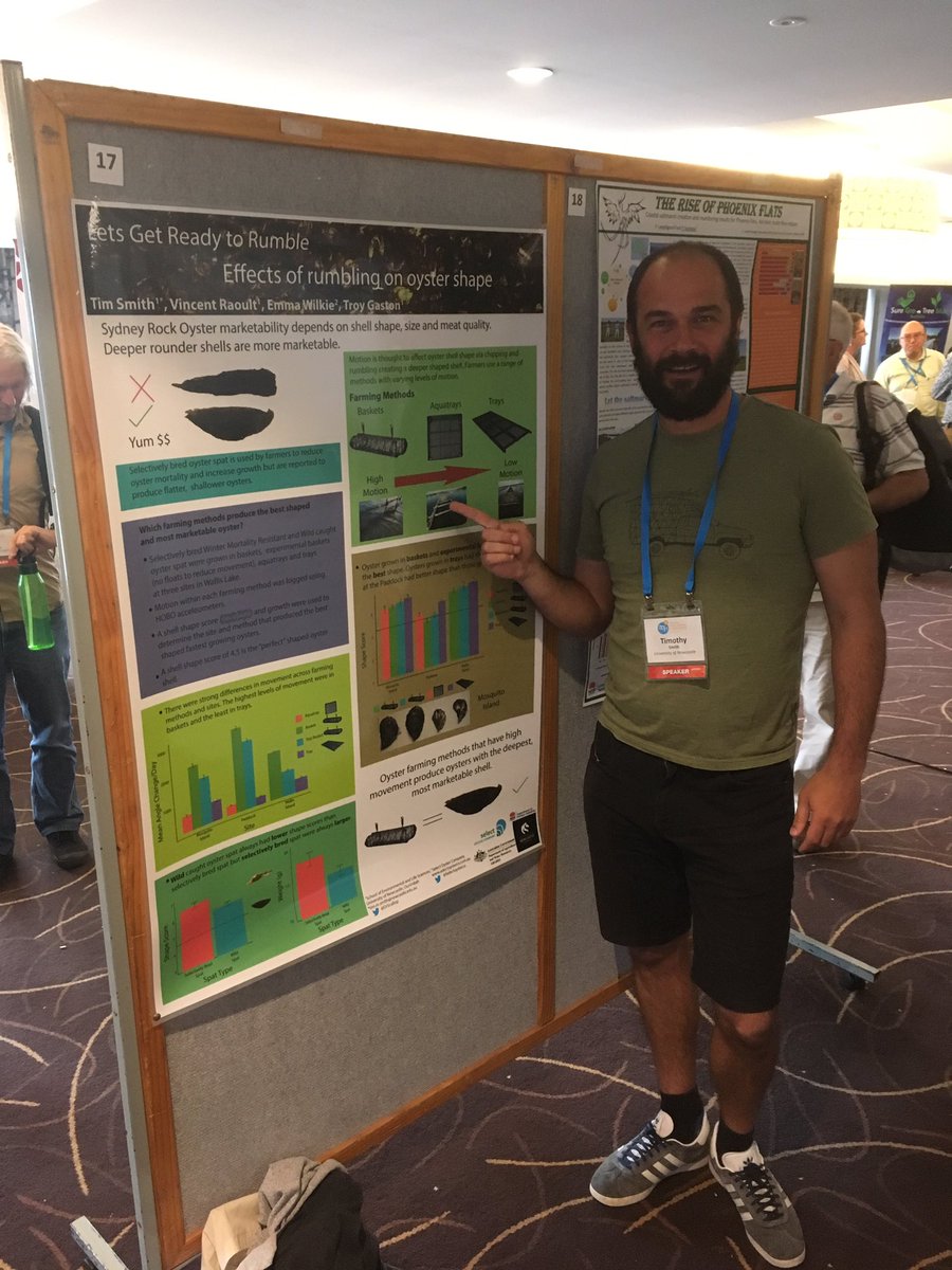 What makes a good shaped #oyster? Check out my poster!! #coastalconference #Merimbula. #aquaculture #fisheries