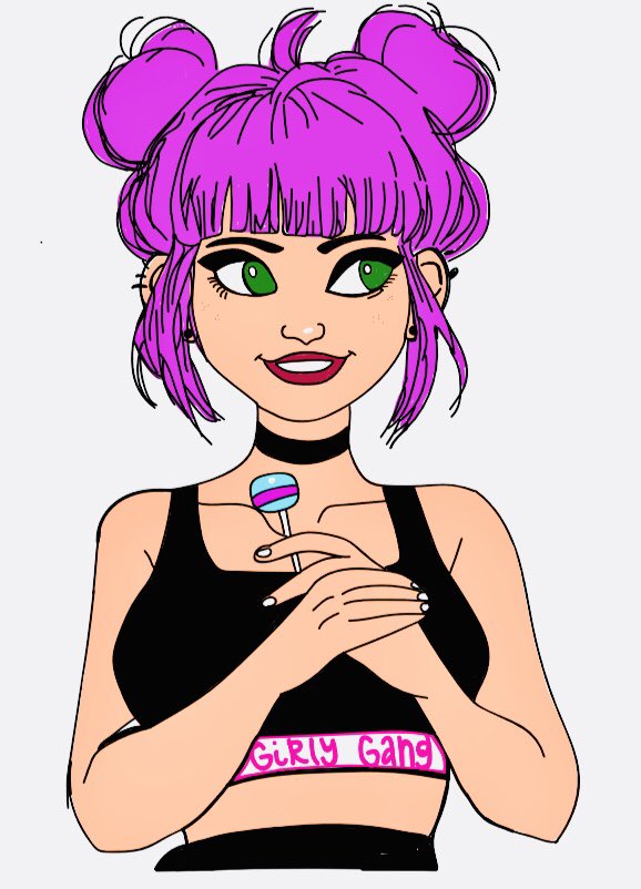 Linzlew_gaming's tweet photo. Drawing number 2 done tonight on stream! Chat named her Trixie 😜 https://t.co/FQfGJhRhdN