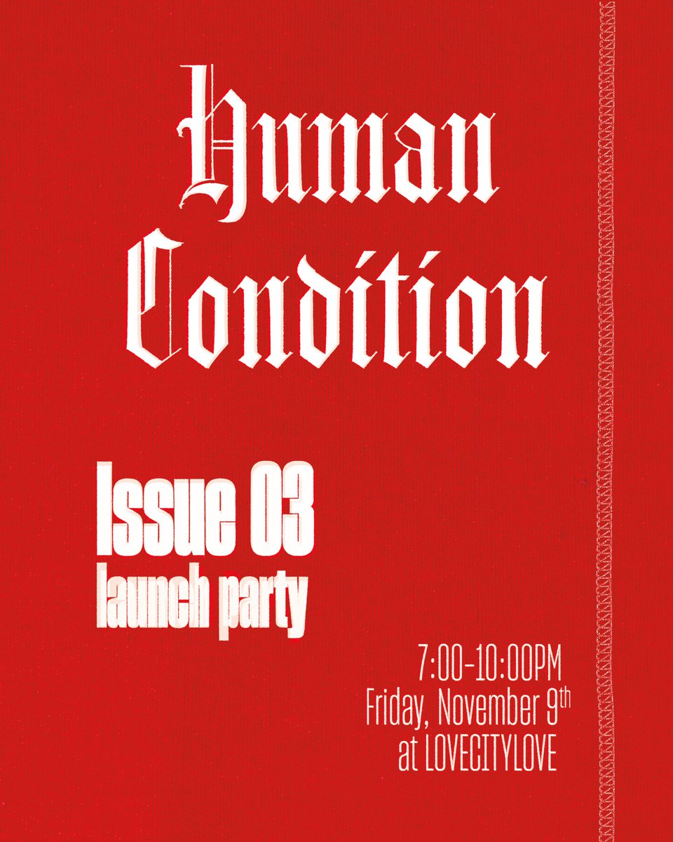 You’re gonna want to be there! Issue 03 launch party on Friday at LoveCityLove 🚀 First chance to buy the new Issue!!