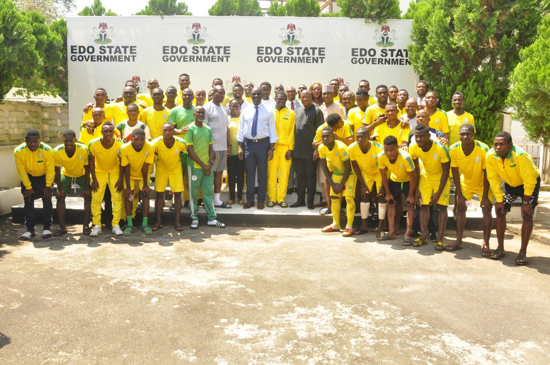GovernorObaseki's tweet photo. 3. 
I commend my deputy, Hon. Philip Shaibu, for the giant strides made in rebranding the club. https://t.co/Jx4AUclQOr