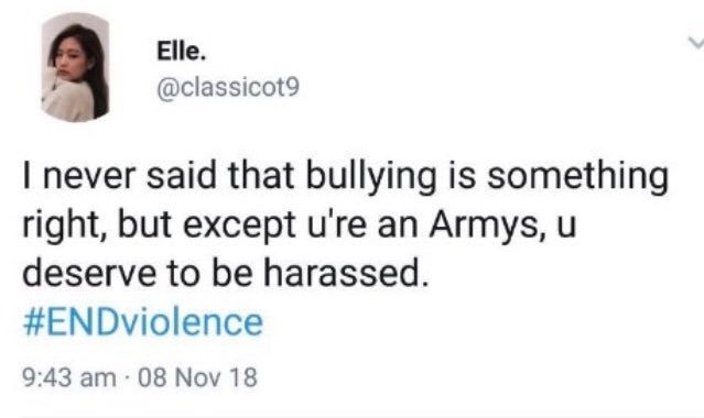 bnkybin's tweet photo. is this the mindset that people have??? no one deserves to be harmed over something like a preference. I’m thoroughly upset and I actually feel like crying. I can’t believe how insensitive people are. please just,
#ENDviolence https://t.co/QL71SzNXTp