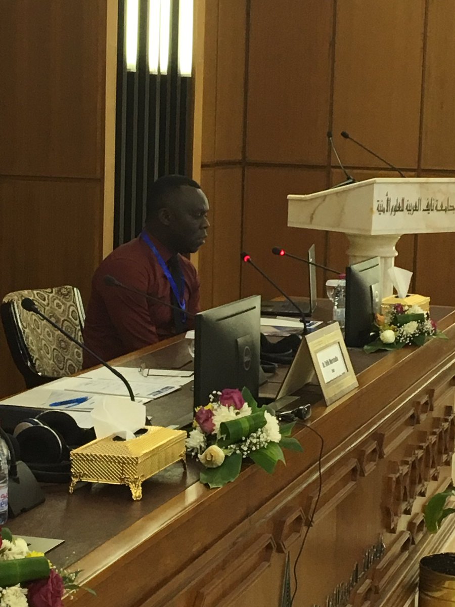 TMurshudlu's tweet photo. Mr Gassama, Director of Intelligence & International Cooperation, #DrugLawEnforcementAgency of #Gambia talks about training initiatives. @UNODC_BENATOC #LE_TrainNet @UNODC_WCAfrica @UNODC_AIRCOP @NAUSS_SA https://t.co/o4Jbo3DEgj