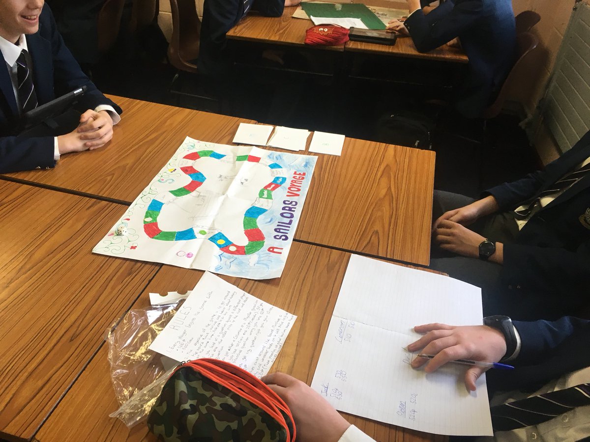 HistoryPbc's tweet photo. 2nd years design and play their own board games on The Age of Exploration.#greatfun https://t.co/evkW84bpUV