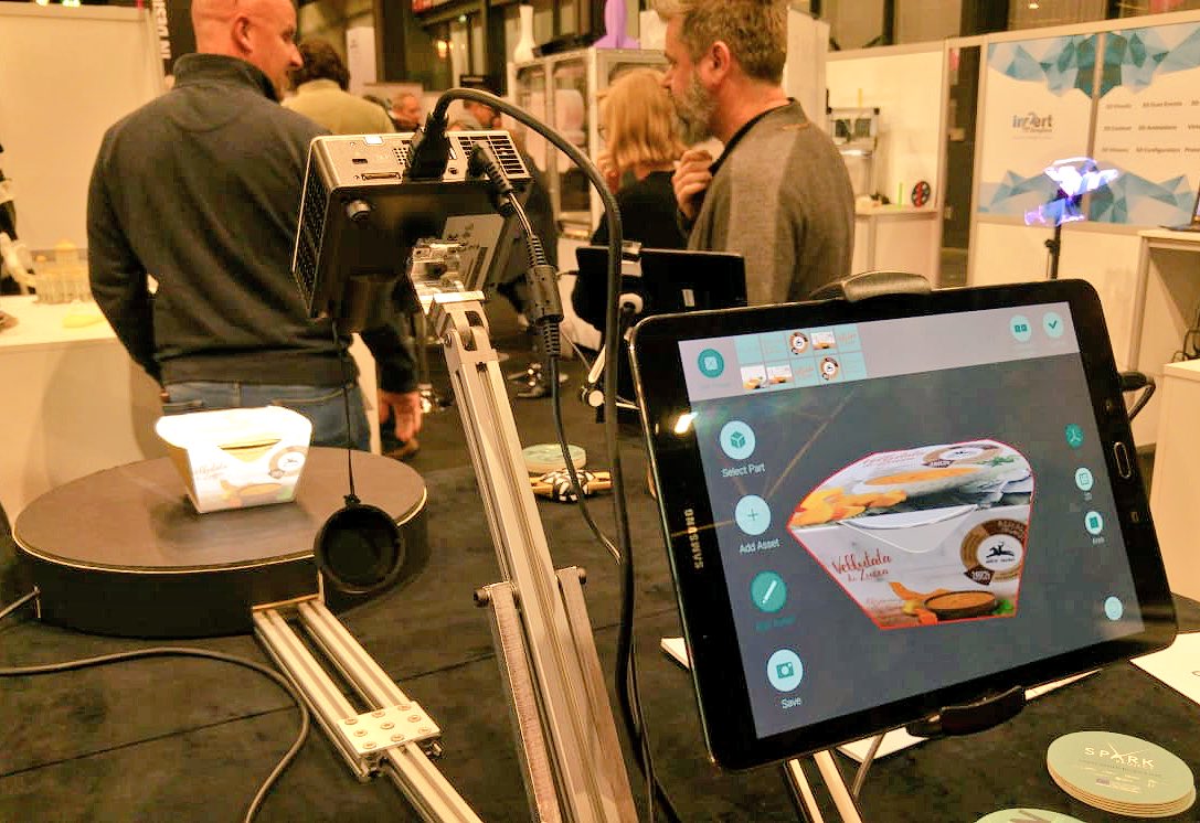 SparkH2020's tweet photo. Plug and play Augmented Reality platform? We present  #minispark #Prototyping18 #packaging #research #innovation #UX https://t.co/w0hMBgA6qV