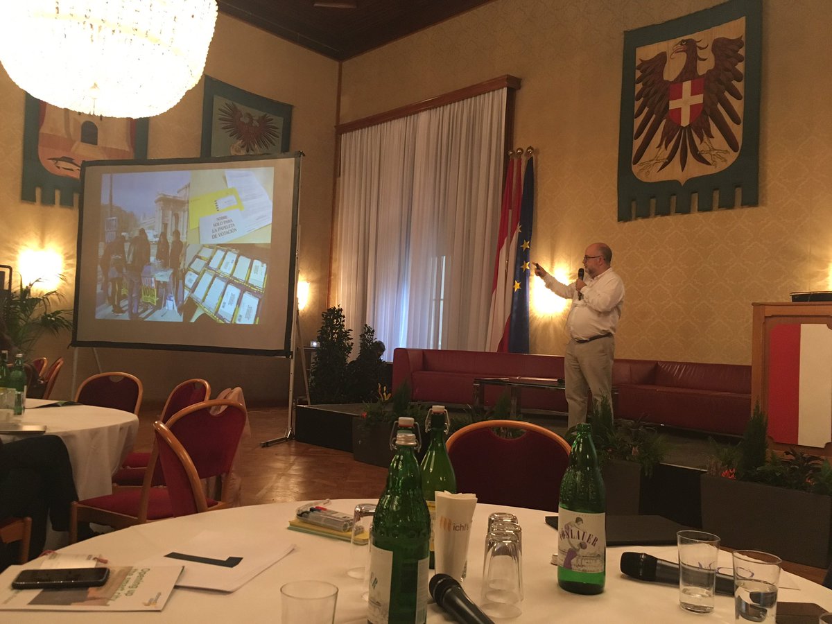 smarticipate's tweet photo. Transparency regarding impact &amp; combining online with offline engagement are key success factors for @DecideMadrid. Great story by Borja Prieto! #opensmartcity #icf18 https://t.co/jswqTWtM1Q