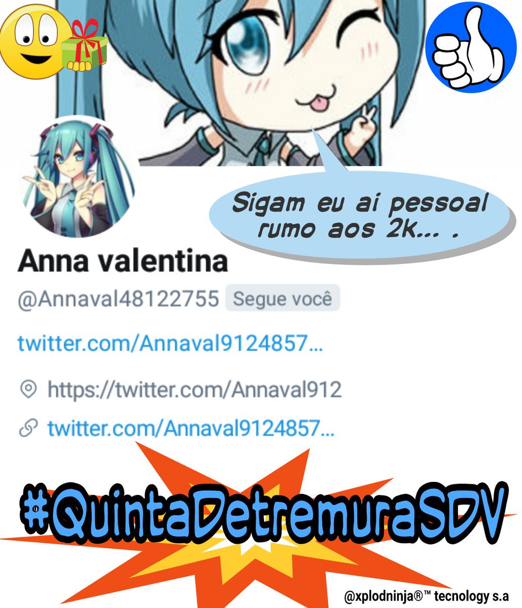 xplodninja's tweet photo. #QuintaDetremuraSDV
#EliteDoSDV
#OsTop
ツ Sigam Ai nossa Parceira ✔
@Annaval48122755 https://t.co/CBhBN2H5Ta
