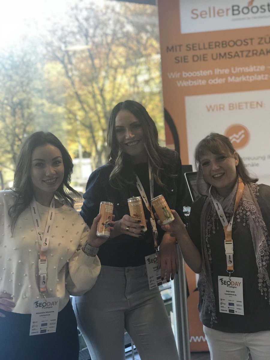 SellerBoost's tweet photo. Unser #Sellerboost-Team ist heute in Köln auf dem #SEODay2018! Kommt mal bei uns am Stand vorbei! Es gibt nicht nur @Haendlerbund-Lebkuchen-💙en und Energy-Drinks, sondern auch geballtes #SEO-, #SEM- und #SEA-Wissen.

#SearchEngineOptimization #SearchEngineAdvertising #Marketing https://t.co/PN3G3nyJnM