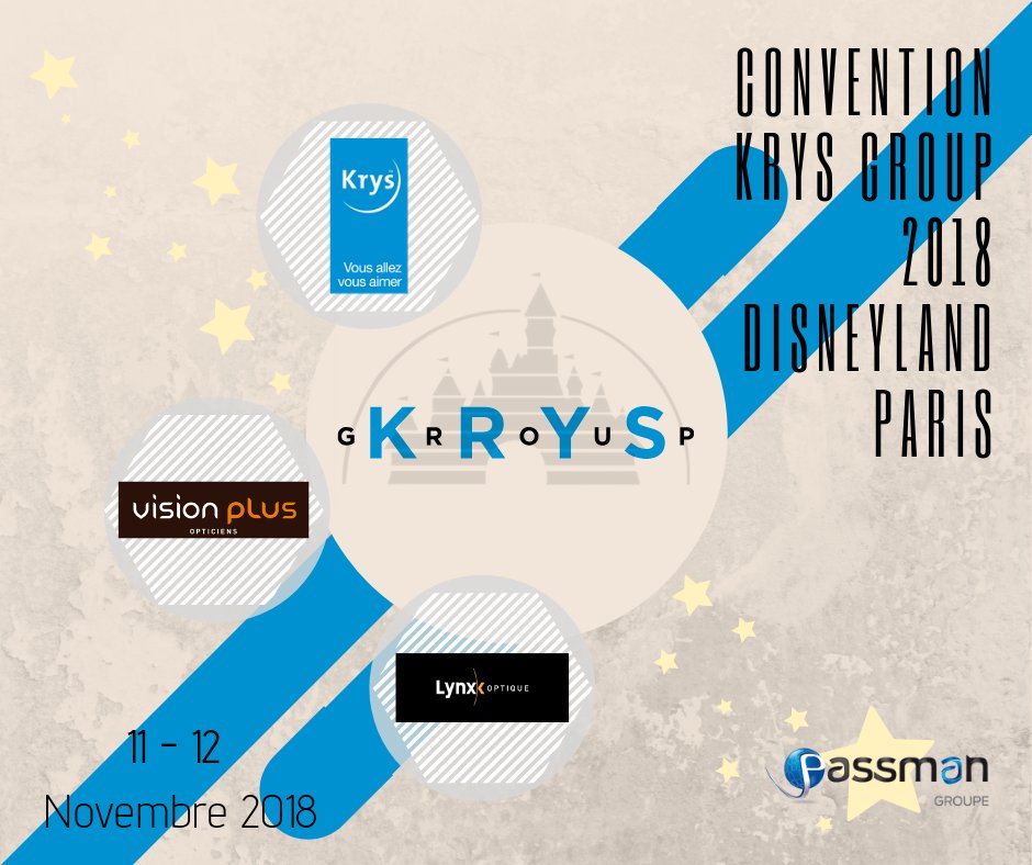 Passman est heureux et fière de vous annoncer sa présence à la convention du groupe KRYS qui se déroulera le 11 et 12 Novembre 2018 à Disneyland Paris.