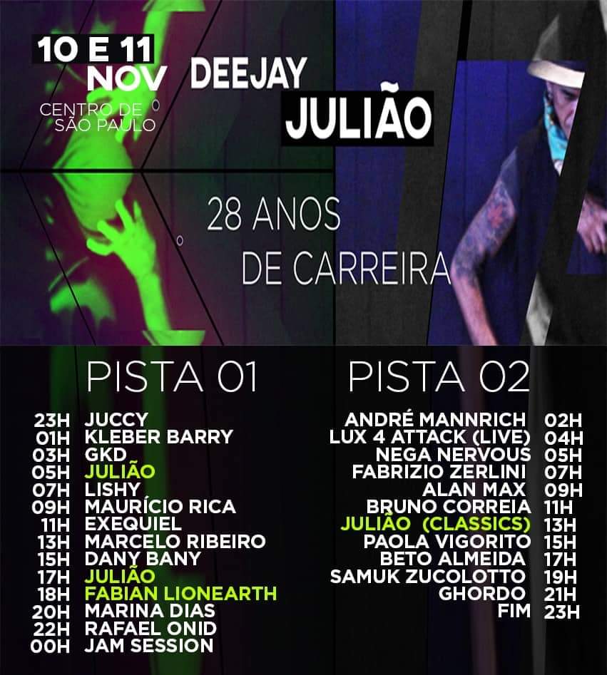 leandrogore's tweet photo. Festa de comemoração 28 anos de carreira do mestre DEEJAY JULIÃO, estarei me apresentando às 4 h
Vem!!! https://t.co/c2U1WQv7lV