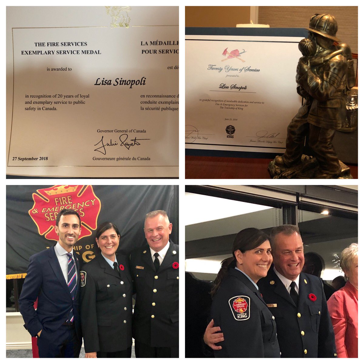 ⁦@K_F_E_S⁩ ⁦<a href="/Sflecce/">Stephen Lecce</a>⁩ Thank you King Fire for a great night recognizing and appreciating all our volunteers. WOW 20 yrs!!!Congrats to all the award winners. Duty.Trust.Honour.