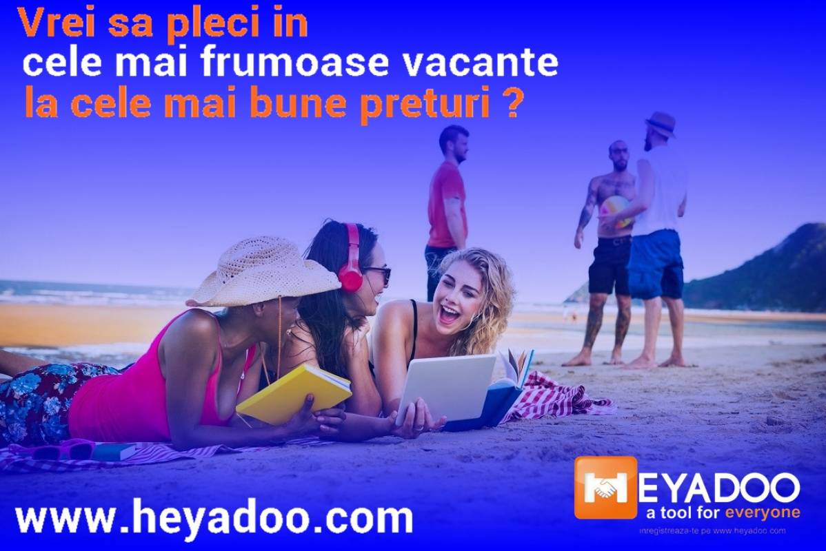 #Heyadoo va pune la dispoziție de vineri, 09 noiembrie 2018, o platformă de ultimă generație care poate fi accesată gratuit, fără să fie nevoie de plăți pentru abonamente pentru a avea acces la serviciile de booking! Fă-ți cont acum!