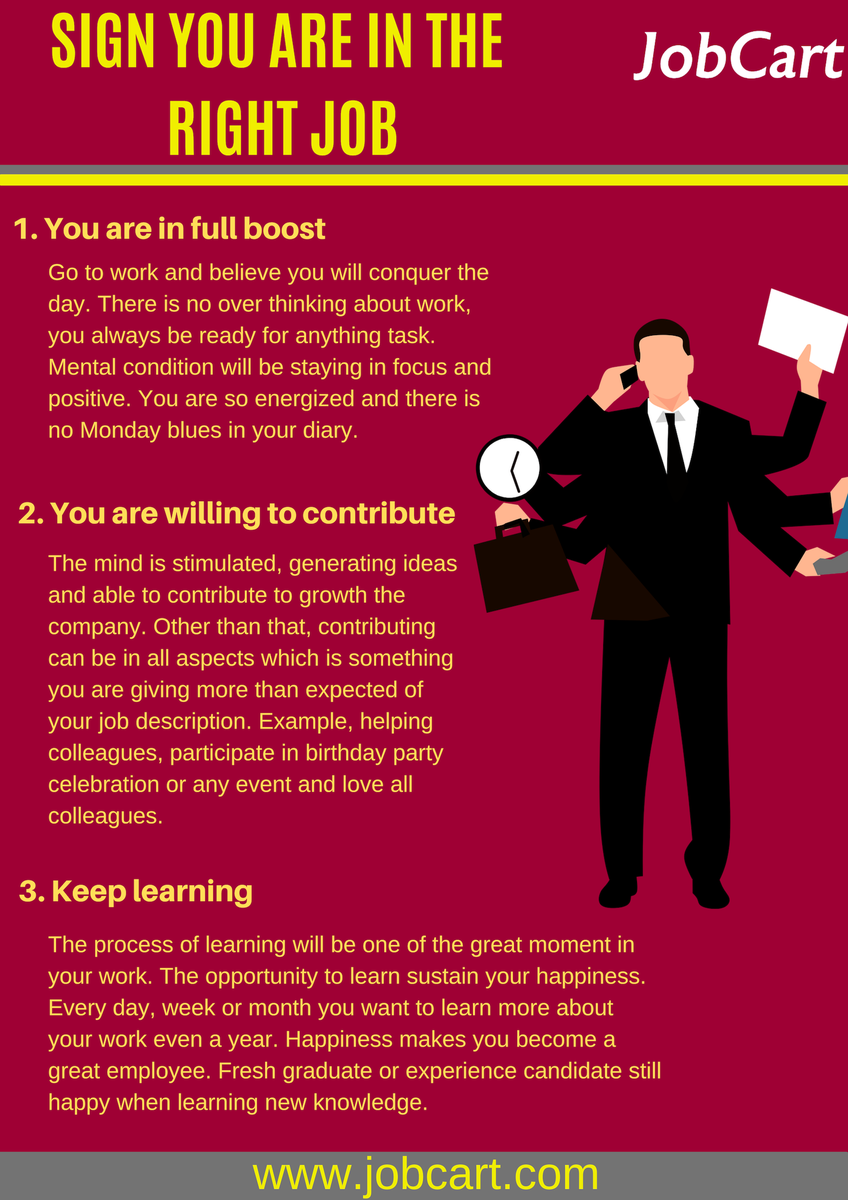 Job_Cart's tweet photo. Working with happiness, make you become a great employee. If you are not in the right job, don’t blame a company and don’t complain. Keep positive and find your job with your passion.
#JobCart #happiness #greatemployee #rightjob #passion #career #positive https://t.co/QKm0CASsRf