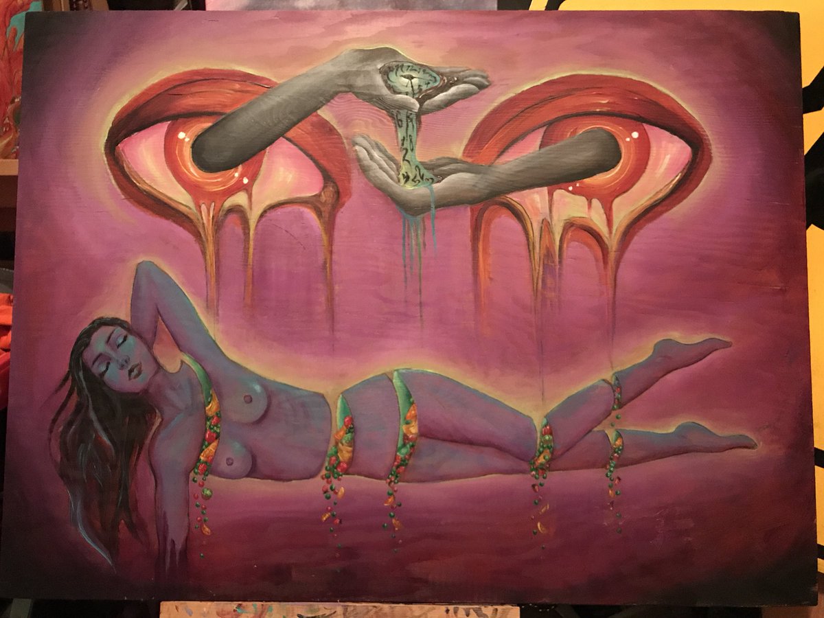 iliananvm's tweet photo. the persistence of grime
acrylic on wood by me https://t.co/GKQcDp8uBE