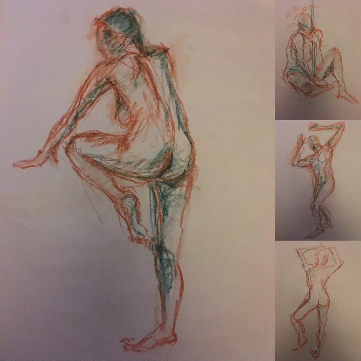 Tinayreart's tweet photo. Life drawing practice, Life drawing short 10 min and 3 x 3 min poses #lifedrawing #shortposes #figuredrawing #figuredrawings #lifestudy #drawing #sketching #drawingpractice #threecolour #tone #knaresborough #harrogate #newsprint #contepastel #pastelsketch #pastel #quickdrawing https://t.co/n8jo6KAEIl