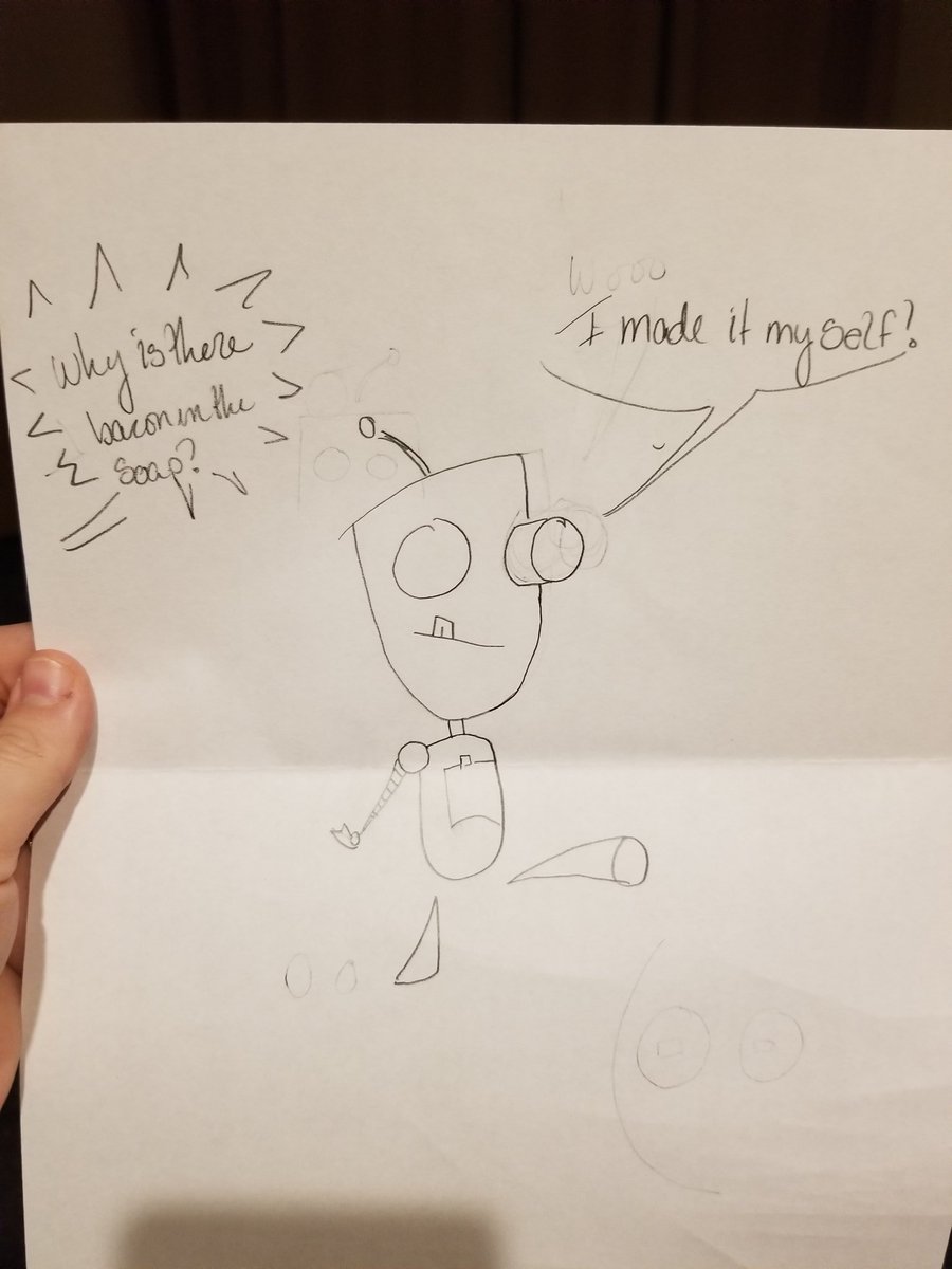 Bendersfan1221's tweet photo. Continuing tonight of my bad #sketches. #Gir from #InvaderZim. #Drawing #SimpleSketches #90sTV #Fanart https://t.co/Dn3IKyNR7a