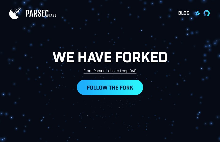 Don't miss this forkening :-) <a href="/leapdao/">LeapDAO.eth</a>