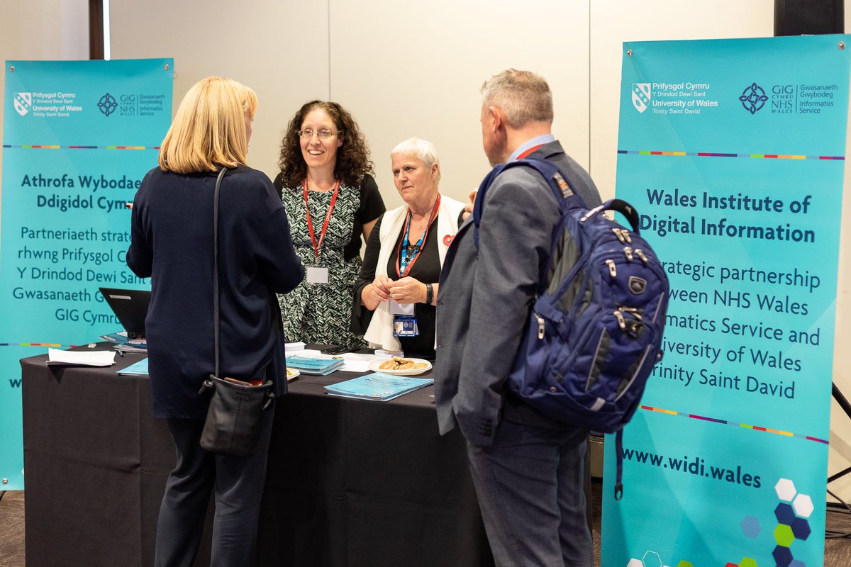 UWTSD's tweet photo. UWTSD &amp; @NWISupdates collaboration #WIDI at the Digital Health and Care Conference promoting new digital Apprenticeship schemes #DigiConf2018 @WBtinter https://t.co/cYwKpdJJip https://t.co/MuCENVxPsh