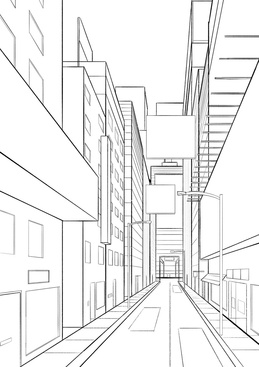 Practicing Perspective and drawing buildings. 