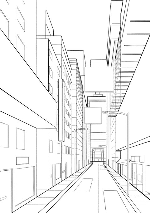 Practicing Perspective and drawing buildings. 