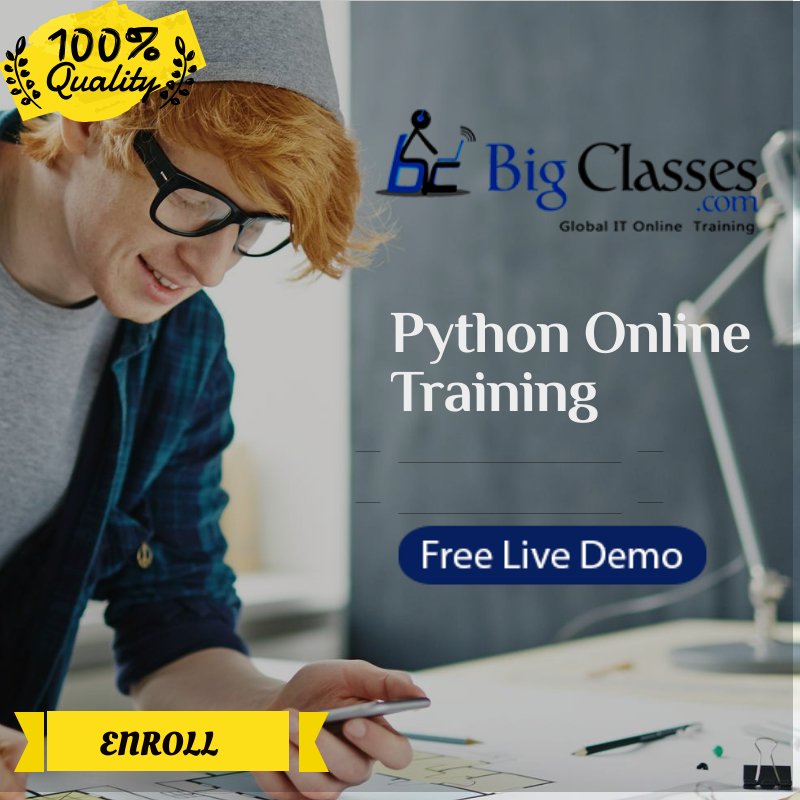 SBigclasses's tweet photo. #BigClasses offers the Advanced #Python Online Training with Industry experts. Click here for more info: https://t.co/MfHYmE3cMm
#DestructionByDemonetisation #ThursdayThoughts #CorruptCongressFearsDemo #GovardhanPuja https://t.co/IrnCAziFjq
