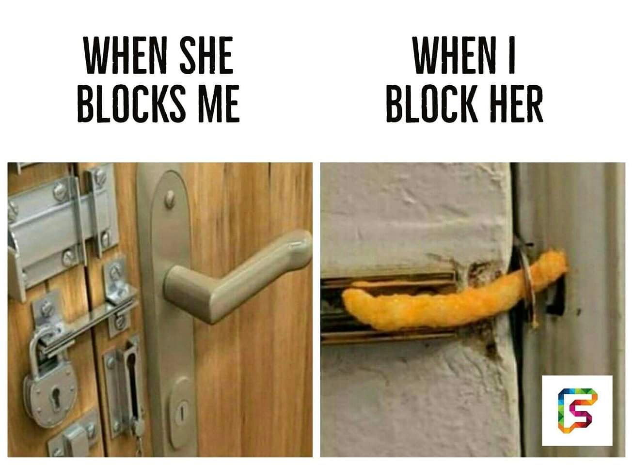 Funtography on Twitter: "? #when #you #she #block #blocked #blockchain  #blockparty #me #i #lock #lockscreen #lockerroom #door #doorknob  #doorcounty #memes #meme #memesdaily #funnymemes #fun #furniture  #furnituredesign #hilariousmemes #hilarious #lol ...