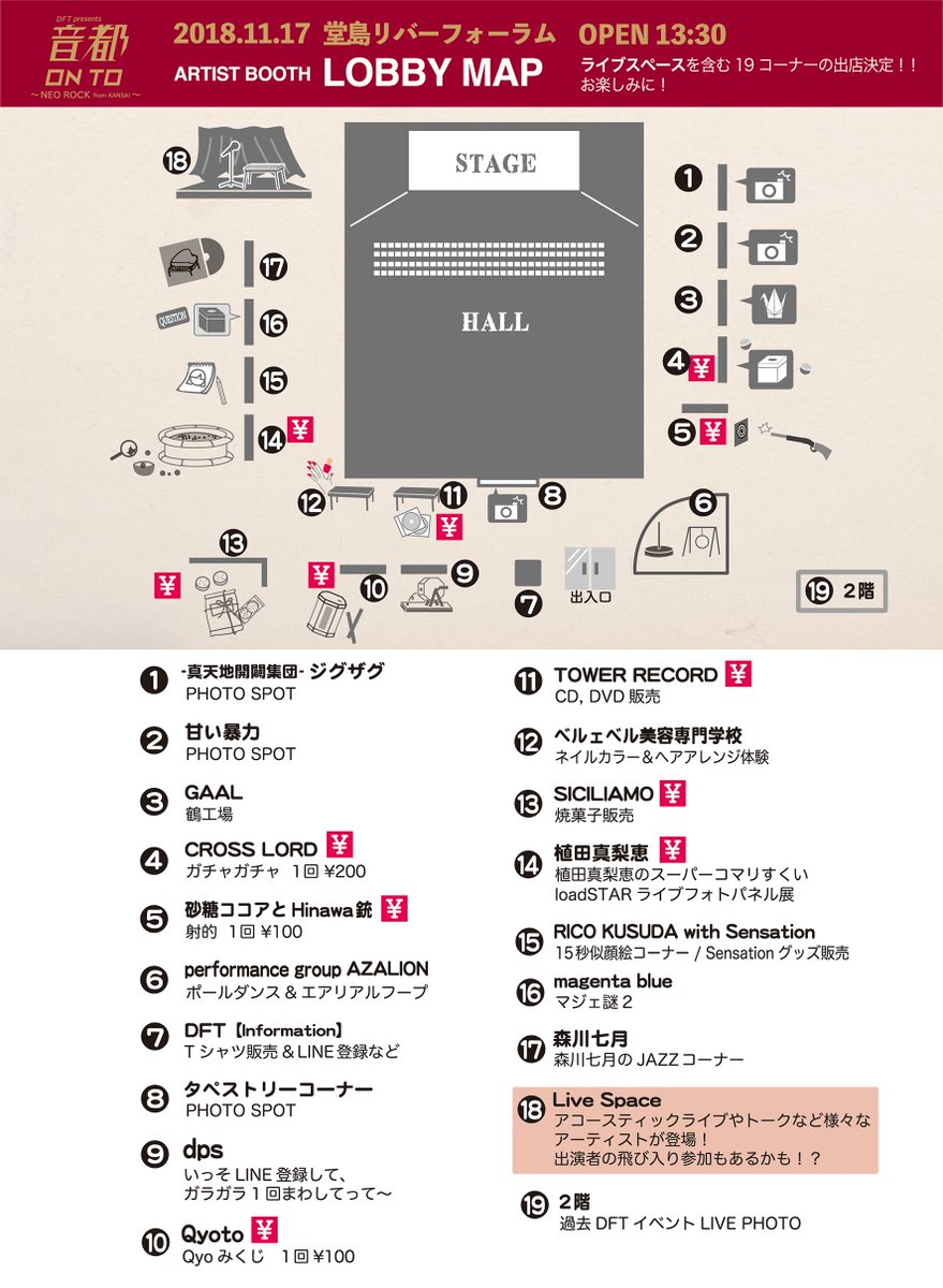 ট ইট র Dps 11月17日 は 堂島リバーフォーラム に集合 ロビーmapが公開され ますます楽しみになってまいりました 音都 Neorock Dps は いっそline登録して ガラガラ1回まわしてって をやります 笑 そして終演後は タイムライン 購入特典