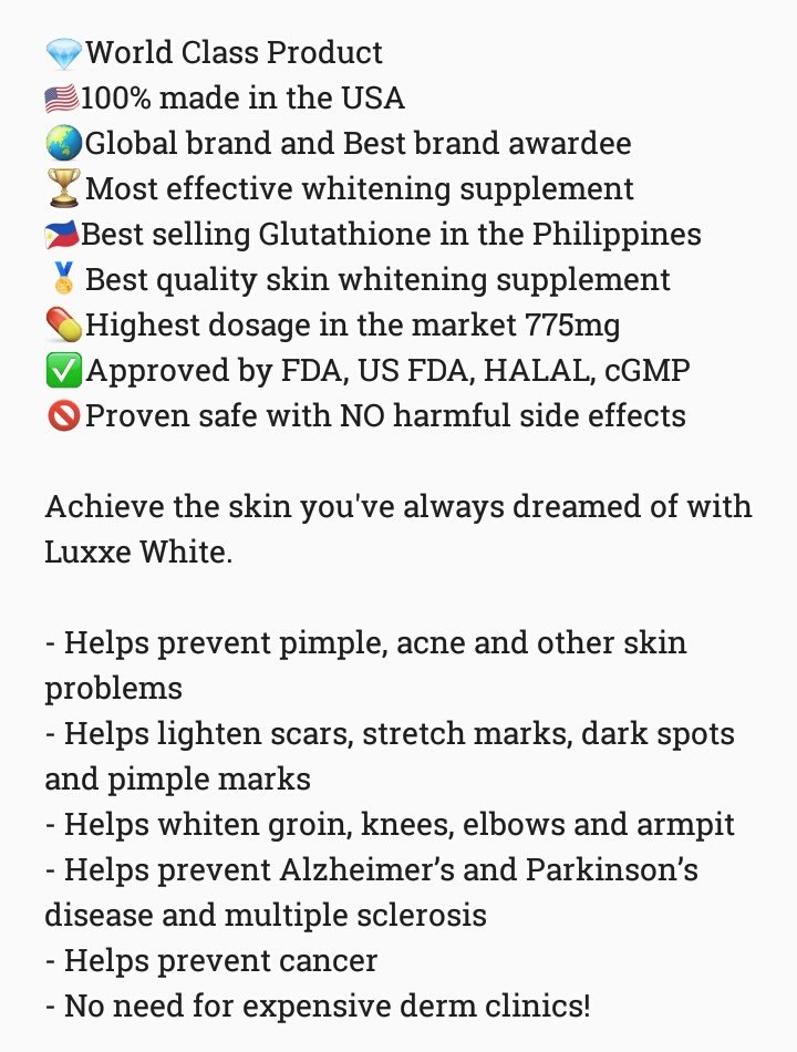 list of glutathione approved by fda philippines 2024 Luxe Slim BEAUTY TALKS Skin & Body Supplements, 60 Capsules – D Nelson  Enterprises