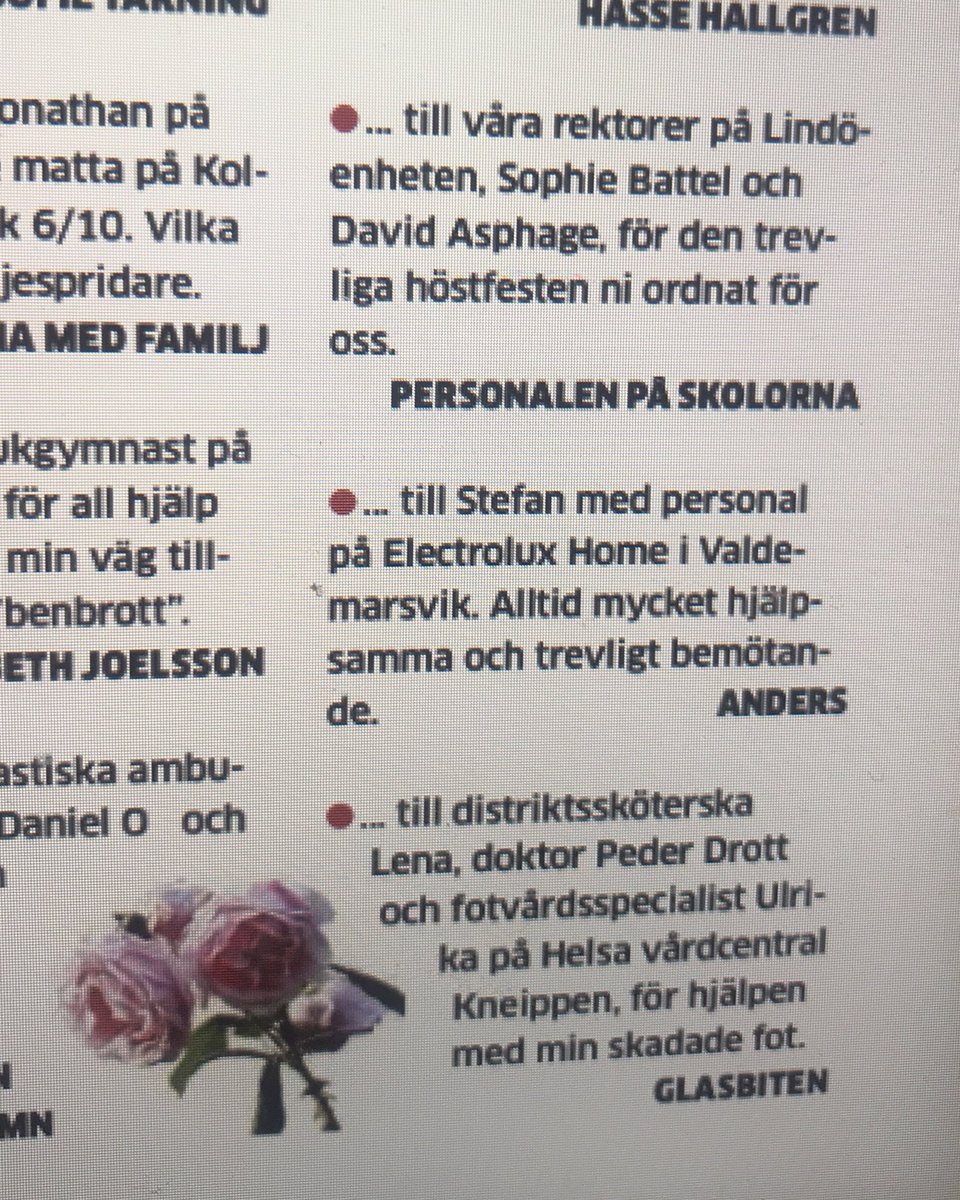 DavidAsphage's tweet photo. Lycka när man läser dagens ros och finner sig själv med kollega där😍 TACK! #stoltrektor #bråviksskolan #lindöskolan #lindöenheten #norrköping #lindö #höstfest #personalvård https://t.co/RMsyPIH2uq