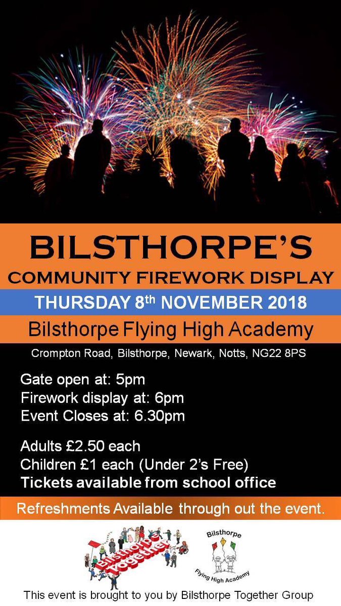 So excited - community fireworks tonight. Still time for tickets and tickets will be available on the gate.  Look forward to see you all later.