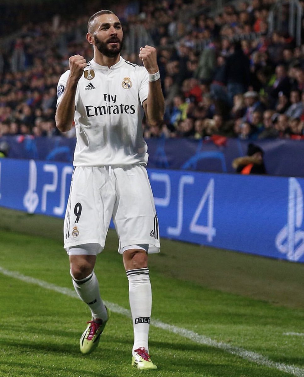 Karim Benzema hits double in Champions League rout.