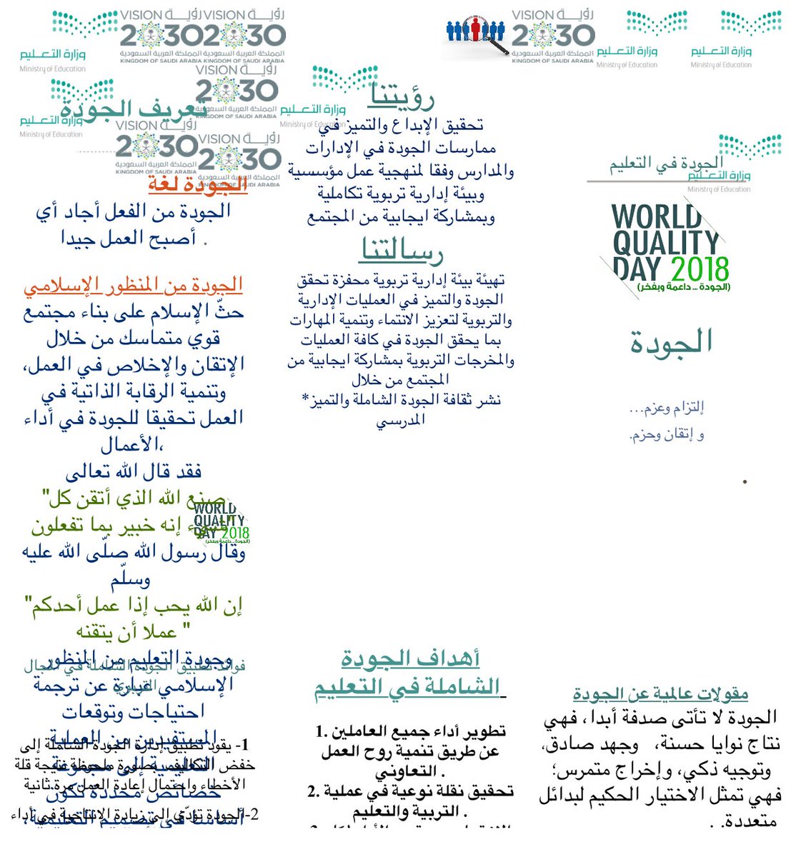 مطويات عن الجودة موضوع