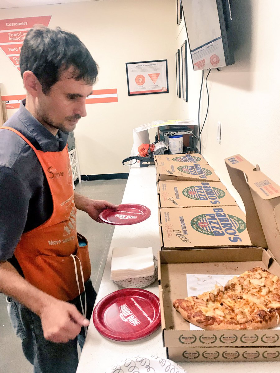 mattjensen93's tweet photo. Awesome “THD Swag Bags” all around for the hardest working group in the store! These guys all throw down and kick butt every night! Thanks for all you do 🚂 Team! #throwsomemore #Team406 #D66PROUD https://t.co/AehFqIew1g