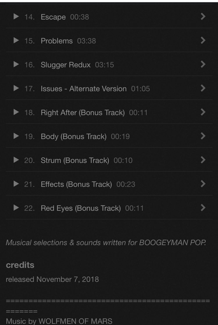 smolbeanaddict's tweet photo. #BOOGEYMANPOP Soundtrack by @WolfmenOfMars Enjoy! https://t.co/LcitmD5DB6 https://t.co/3kKRhf1zWq