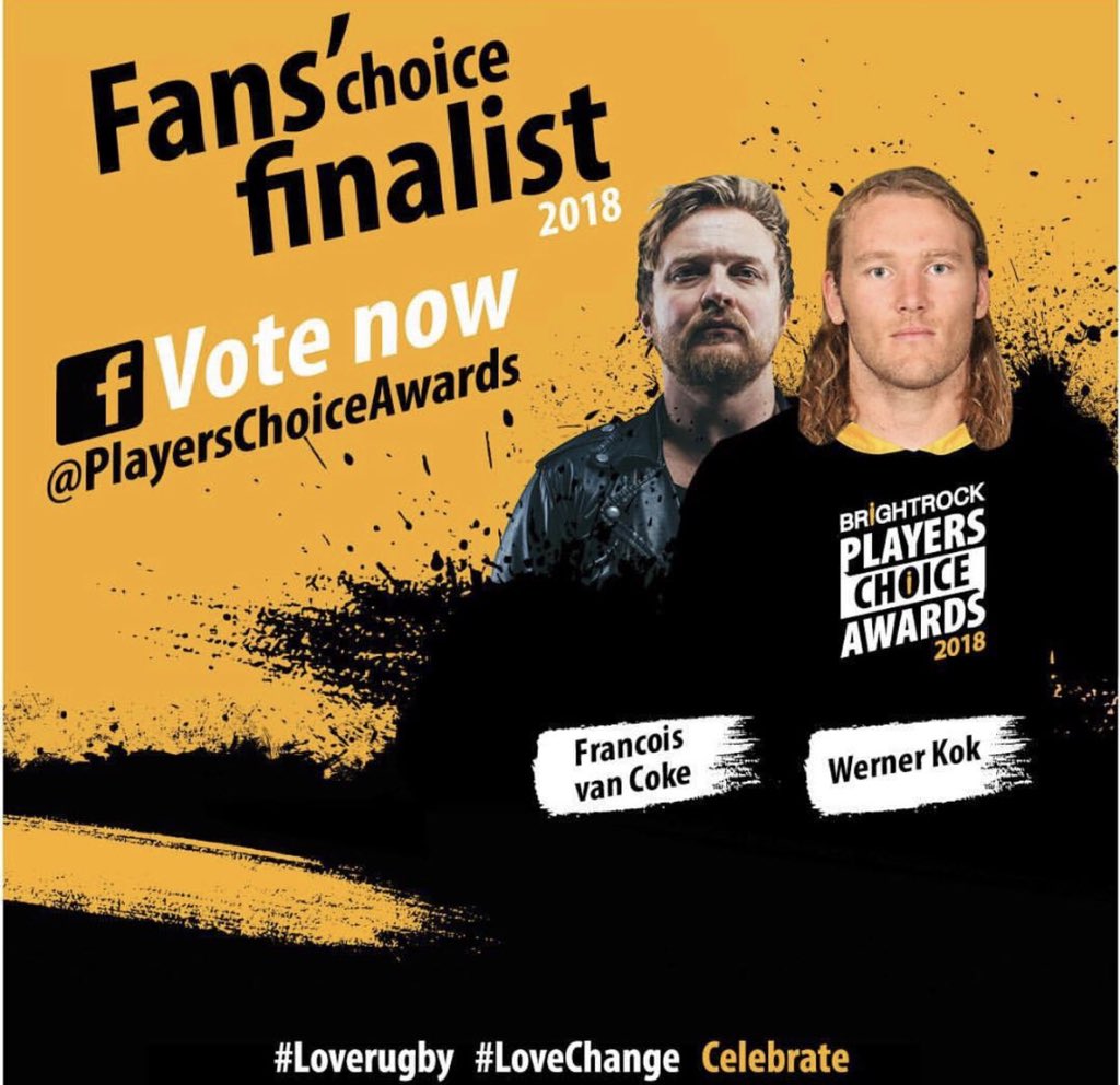 JacaBreakfast's tweet photo. You can help @wernerkok1 and @FrancoisVanCoke win R50 000 for The Woof Project! All you have to do is vote using this link - https://t.co/AOssa3YkbN
#LoveRugby #LoveChange https://t.co/uFNQogspz0