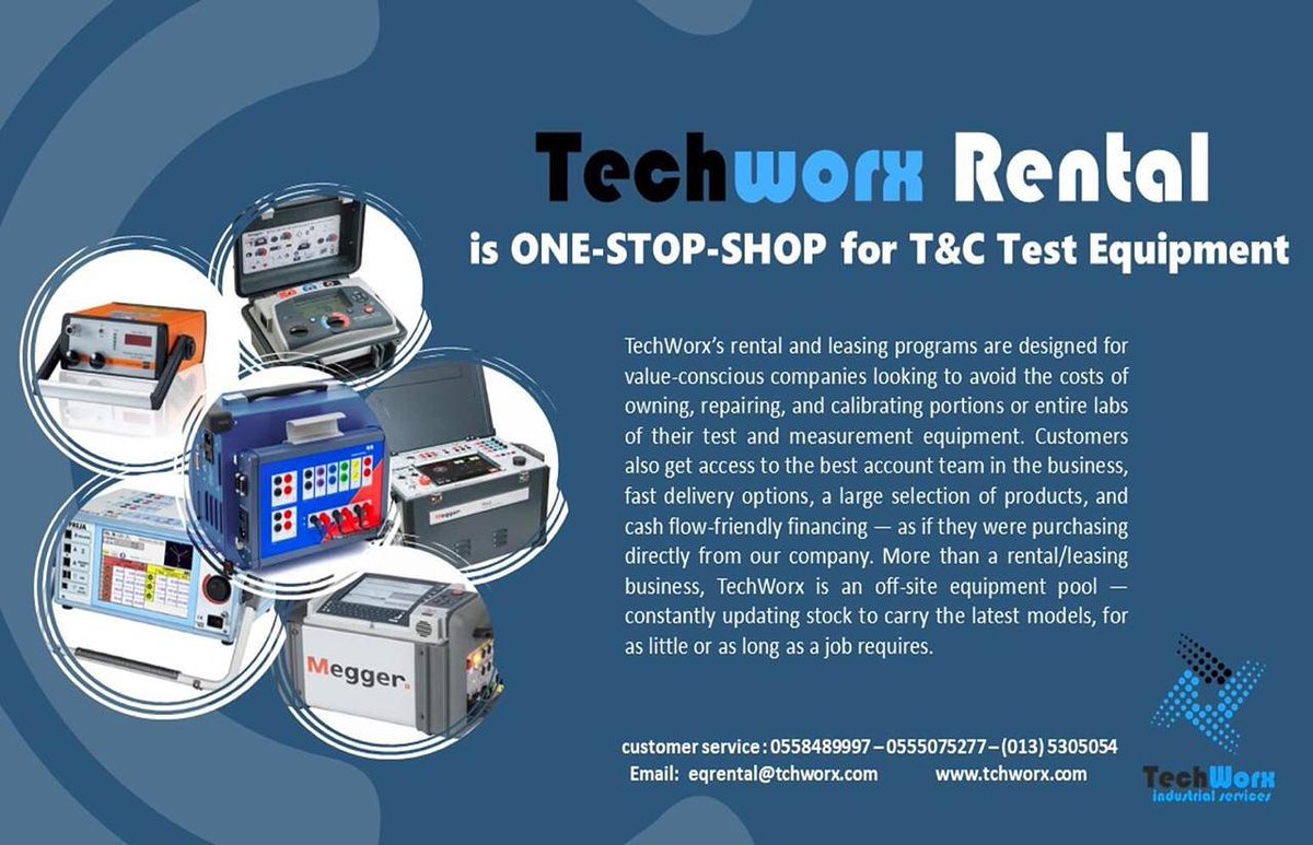tchworx's tweet photo. مؤسسة العمل التقني للخدمات الصناعية
تتيح لك الان خدمة تأجير المعدات 
#electrical #rental #equipment 
#saudiarabia https://t.co/pPSBortaEV