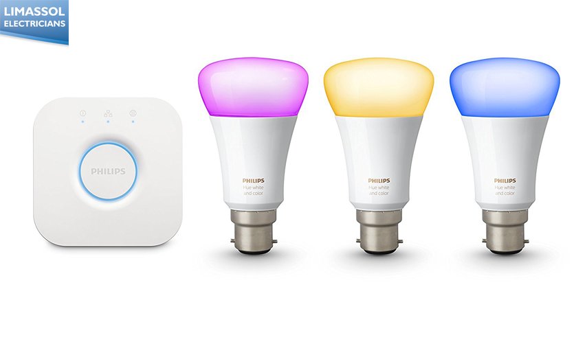 cyelectricians's tweet photo. Installed by Limassol Electricians. Incredible Smart Home lighting from Philips. Play with light and choose from 16 million colours. The bulbs have been improved with deeper and richer green, cyan and blue colours for an even better scene setting in your home. https://t.co/vBkOD8LUz1