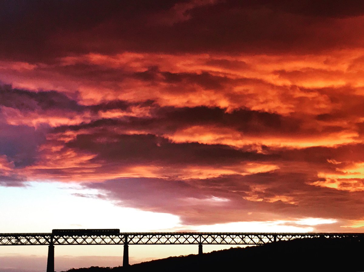 Fiery sunrise over the Firth of Forth this morning <a href="/ScotRail/">ScotRail</a> <a href="/VisitScotland/">VisitScotland</a> <a href="/VisitQferry/">VisitQueensferry</a> <a href="/ForthBridges/">Forth Bridges</a> <a href="/forthbridge/">Thomas Wood</a> <a href="/carolkirkwood/">Carol Kirkwood</a> <a href="/bbcweather/">BBC Weather</a>