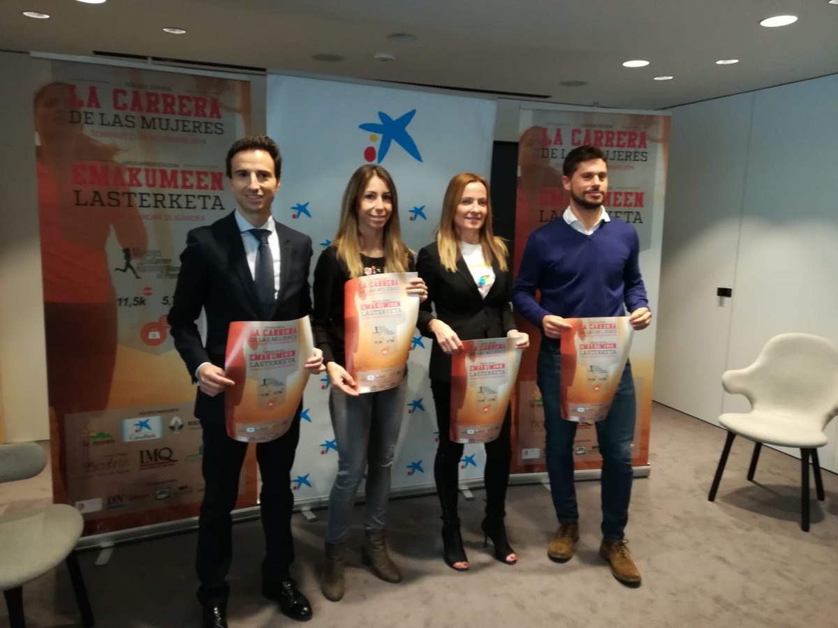 Erronkari's tweet photo. Se ha presentado en la oficina de @caixabank en Pamplona la III Carrera de las Mujeres organizada por @MujeresQueRun que se celebra el 25 de noviembre, Día Internacional de la Eliminación de la Violencia contra la Mujer. Deporte para fomentar la igualdad
https://t.co/Psq5PDTE6X https://t.co/7PZnTmJhr0