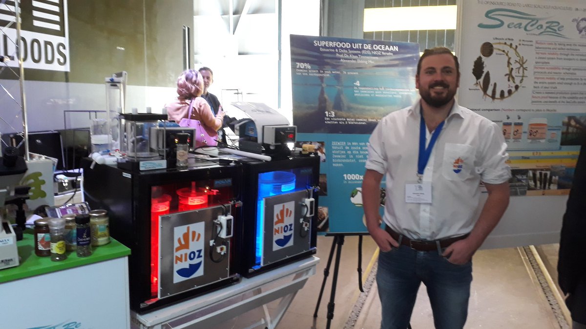 Having an inspiring day at the teknowlogy event for the promotion of the #SeaCoRe bioreactor. The opensource road towards large scale kelp production. #TEK18 #seaweed #NIOZ
