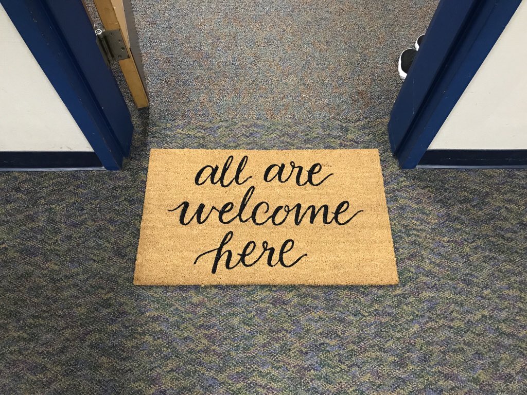 teamarcher18's tweet image. New rug for the outside of room 31❤️ #allarewelcomehere #nomatterwhat #proudpubliceducator #room31fam #teacherlife #wearewayne