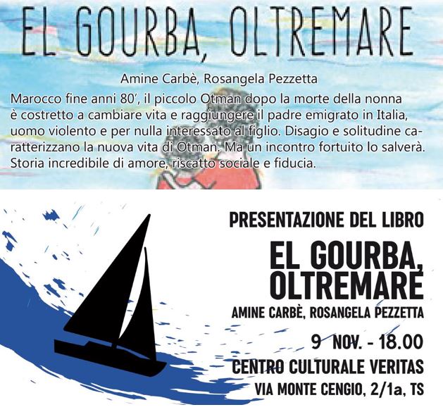 ongaccri's tweet photo. Presentazione libro El gourba,oltremare. Alla presenza degli autori Amine Carbè e Rosangela Pezzetta. Appuntamento domani ore 18 Centro Culturale Veritas, via Monte Cengio 2/1a TS #Trieste #Cultura https://t.co/zXSfEx6rnq